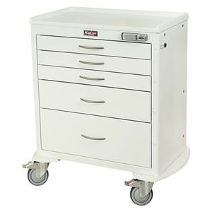 M-Series Emergency Crash Cart 22x36.75x37.25" (5) Drawer Electronic Keypad Lock