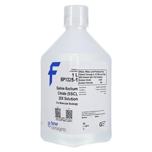 Solution Saline Sodium Citrate 20X Liquid 1L f/ Reagent Nalgene Poly Bottle 6/Ca