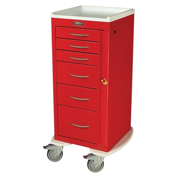 M-Series Standard Cart 30 5" Ball-Bearing Tente Caster (6) Drawer Breakaway Lock