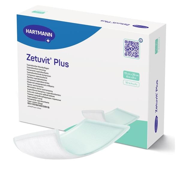 Zetuvit Plus Non-Woven Non-Border Dressing 6x8" Sterile Rectangle Spr Abs