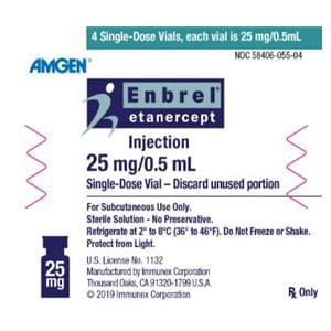 Enbrel Injection 25mg/0.5mL SDV 4/Package