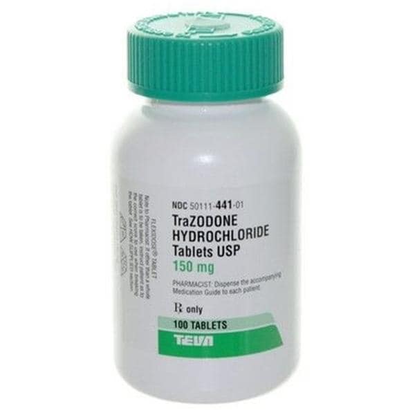 Trazodone HCl Tablets 150mg Bottle 100/Bottle Each