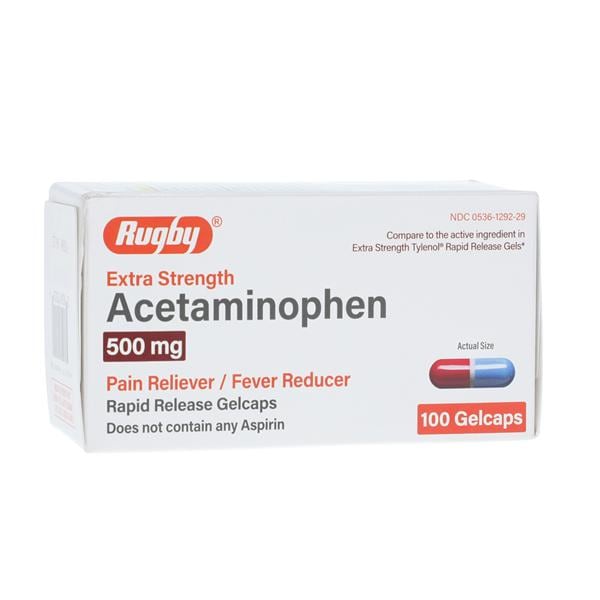 Acetaminophen Rapid Release One Step Pads 500mg Extra Strength 100/Bt