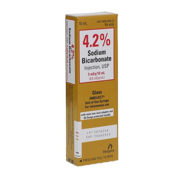 Sodium Bicarbonate 4.2% Injection Abboject Lifeshield Syringe 10mL 10/Package