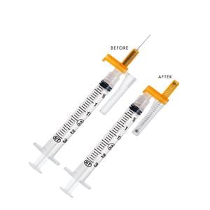 EasyPoint Hypodermic Needle/Syringe 25gx5/8" 3mL Safety Device RDS 50/Bx, 8 BX/CA