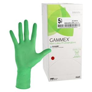GAMMEX Non-Latex PI Underglove Polyisoprene Surgical Gloves 5.5 Green 50Pr/Bx