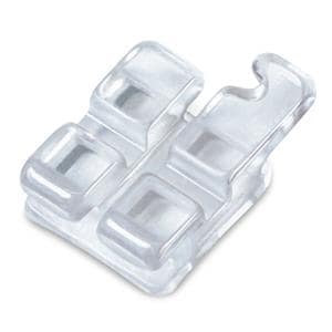 PURE MBT Orthodontic Ceramic Sapphire Bracket 0.022 in 2nd LRB w/ Hk 10/Pk