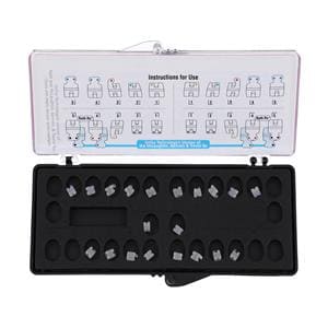 Reflections MBT Ortho Crmc Bracket .022" Upr/Lwr 5x5 Ptnt Kt w/ Hks on 3 20/Pk