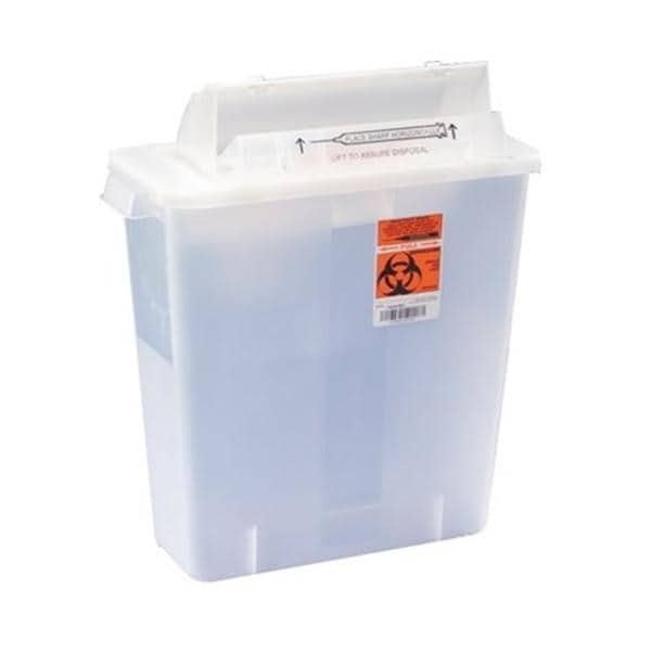 SharpStar Sharps Container 4gal Clear 6x16.5x18.5" Ld Hrzntl Drp Plstc 10/Ca
