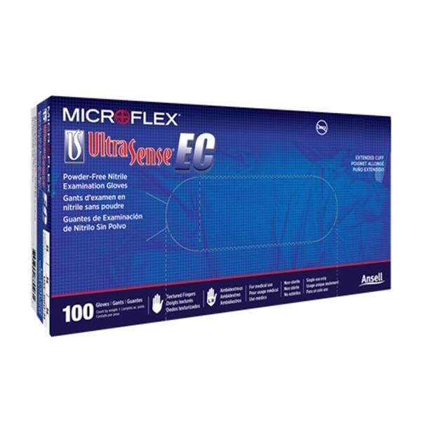 MICROFLEX UltraSense EC Nitrile Exam Gloves 3X-Large Blue Non-Sterile 100/Bx, 10 BX/CA