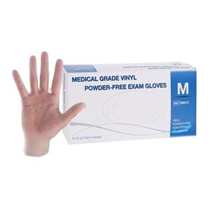 Vinyl Exam Gloves Medium Clear Non-Sterile