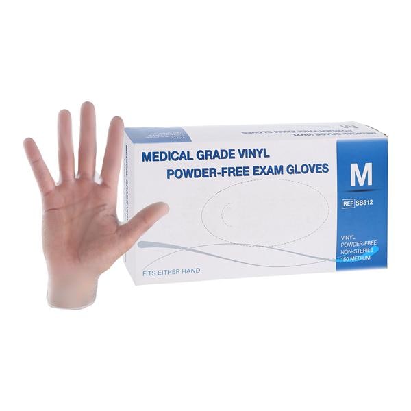 Vinyl Exam Gloves Medium Clear Non-Sterile
