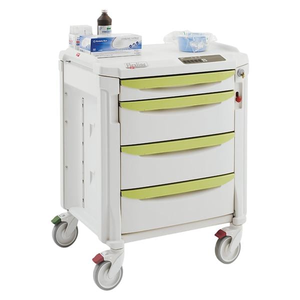 Flexline Treatment Cart 28-7/8x22-3/8x35-1/8" (1) 3" Drawer/(3) 6" Drawer