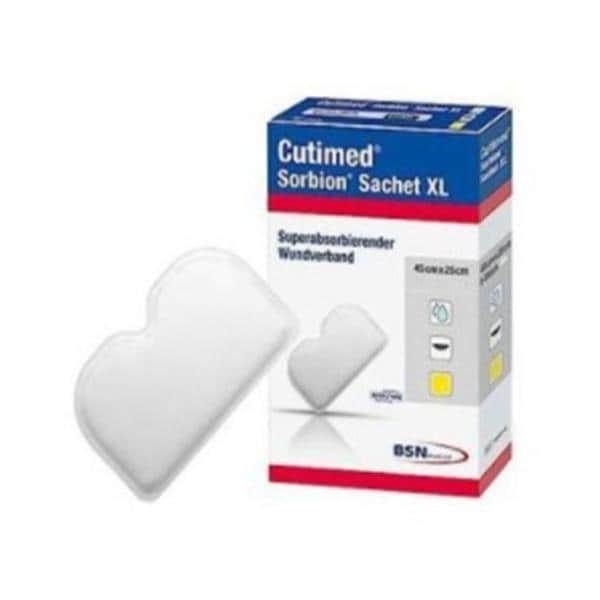 Cutimed Sorbion Sachet Rnfrcd Gl Fbr Dressing 18x10 Strl Rctngl XL Spr Abs