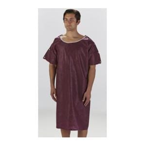 Exam Gown Nonwoven 4/5 X-Large Maroon / White 30/Ca