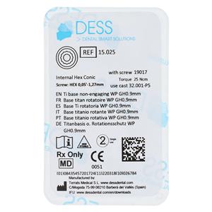 Base Titanium Non-Engaging 4.5/5.0 Astra Osseospeed Ea