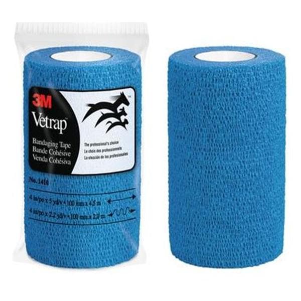 Vetrap Bandage Tape Porous 4x5yd Blue 18Rl/Ca