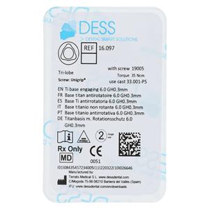 Base Titanium Engaging 6.0 Nobel Replace Ea