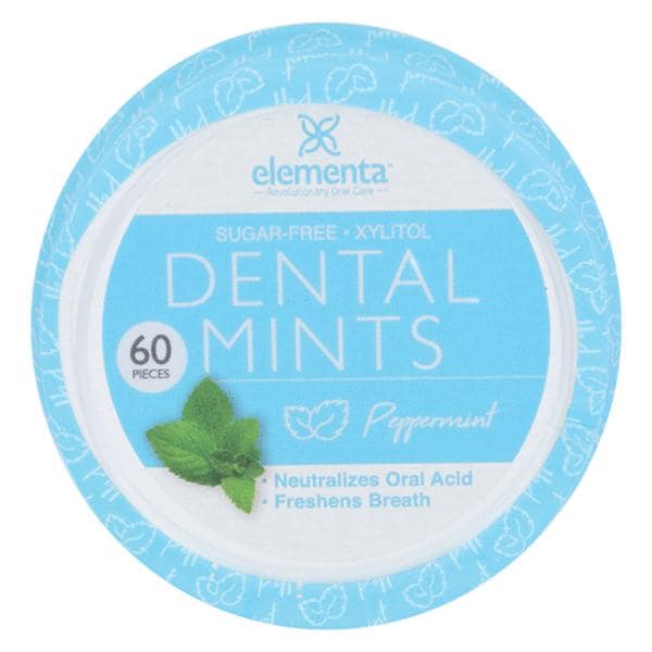 Elementa Silver Dental Mints Peppermint All Natural 6/Cn