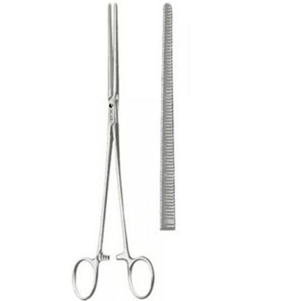 Sarot Hemostatic Forceps Straight 18" Stainless Steel Non-Sterile Ea