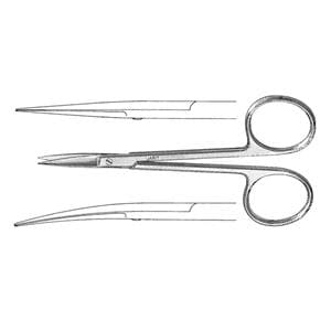 Iris Surgical Scissors Straight 3-3/4" Stainless Steel Reusable Ea