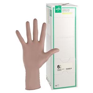 SensiCare Neoprene / Polychloroprene Surgical Gloves 6.5 Light Brown 50/Bx