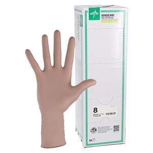SensiCare Neoprene / Polychloroprene Surgical Gloves 8 Light Brown 50/Bx