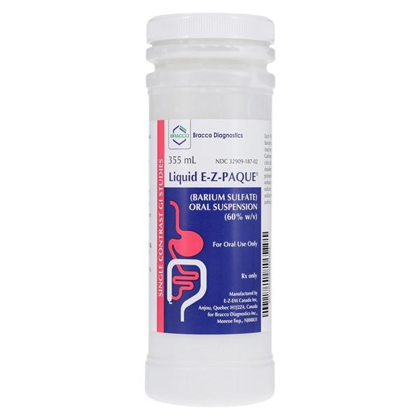 E-Z-Paque Oral Suspension 60% Strawberry Bottle 355mL 12/Package