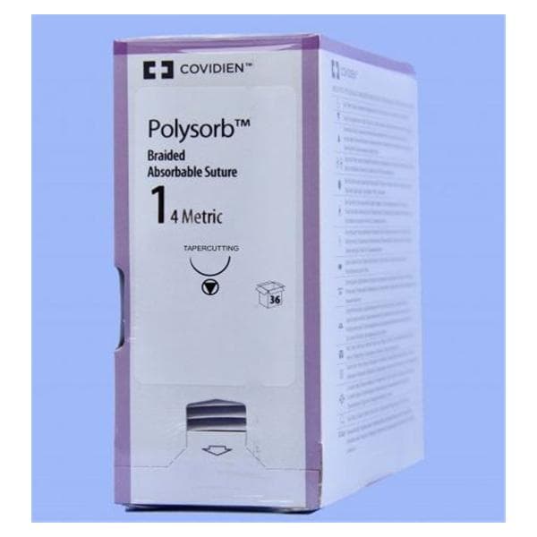 Polysorb Suture 1-0 75cm Lactomer Glycolide/Lactide Copolymer Brd KV34 Vio 36/Bx
