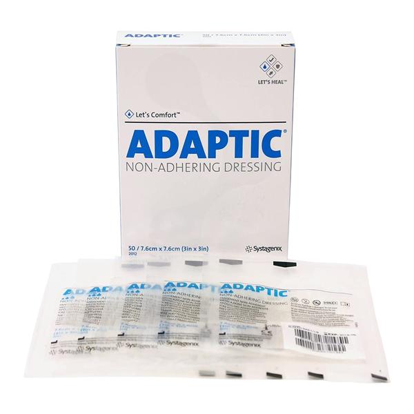 Adaptic Knitted Cellulose Acetate Wound Contact Layer Dressing 3x3" Strl NAdh LF, 12 CR/CA