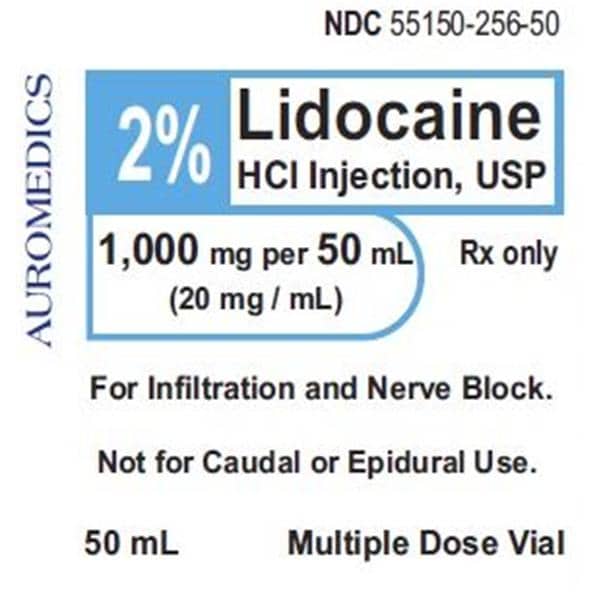 Lidocaine HCl Injection 2% MDV 50mL 25/Package product image