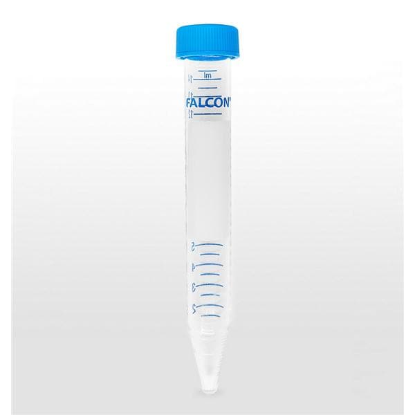 Falcon Centrifuge Tube Polystyrene 15mL Sterile 500/Ca