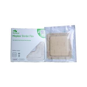 Mepilex Border Flex Soft Silicone Wound Dressing 6x6 5 Layer Sq Sft Adhs Tn Abs, 10 BX/CA