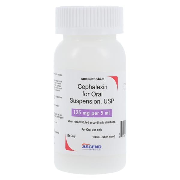 Cephalexin Oral Suspension 125mg/5mL Strawberry Bottle 100mL Each