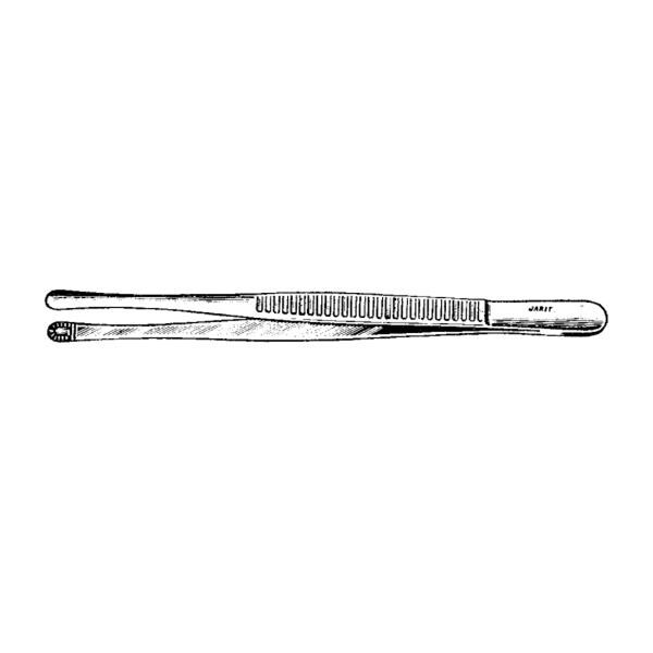 Russian Tissue Forcep Straight 7-3/4" Ea