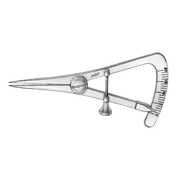 Castroviejo Straight Caliper 3-1/4" Stainless Steel Reusable Ea