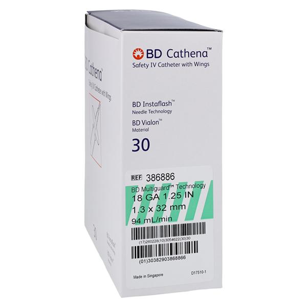 Cathena Catheter Access Device Shielded 18 Gauge 1.25" Green 30/Bx, 4 BX/CA