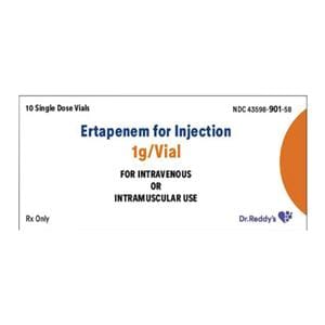 Ertapenem Sodium Injection 1gm/vl Powder SDV 10/Package