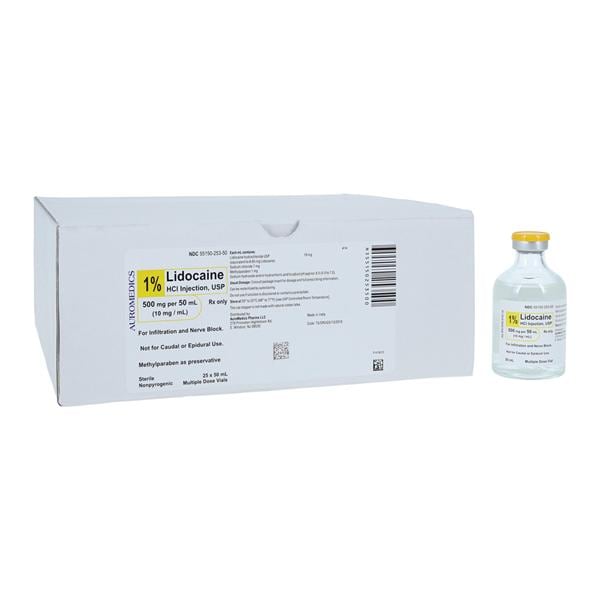 Lidocaine HCl Injection 1% MDV 50mL 25/Package product image