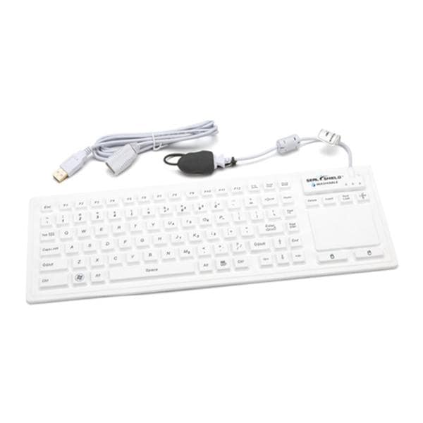 Waterproof Keyboard New For For All Computer Capability 0.3x15x15.5" White Ea
