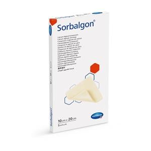 Sorbalgon Dressing Hydrophilic Cal Alg 4x8" Rectangle Strl Hi Abs LF 5/Bx