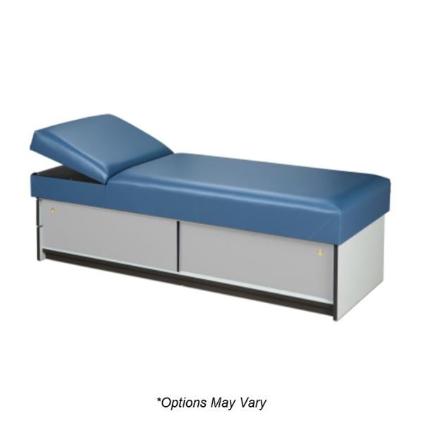 Apron Couch Upholstered Gray With Sliding Doors Ea