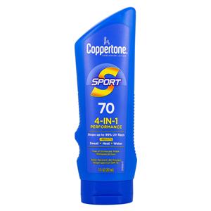 Coppertone Sport Sunscreen Lotion Fragrance Free Adult 7oz Water Resistant Ea, 12 EA/CA