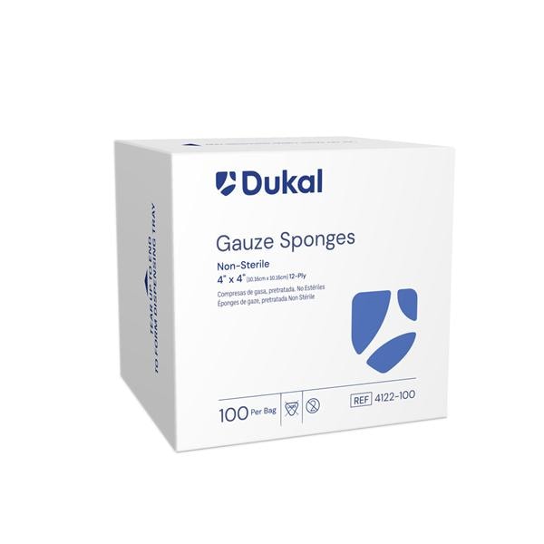 100% Cotton Gauze Sponge 4x4" 12 Ply Non-Sterile