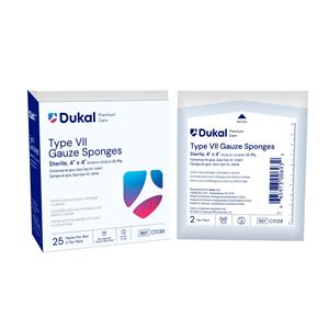 Premium Care 100% Woven Cotton Gauze Sponge 4x4" 12 Ply Sterile USP Type VII LF