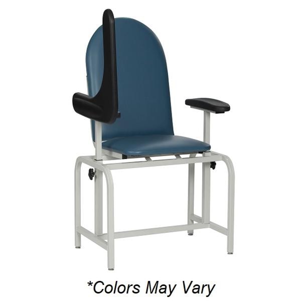 Solace Blood Draw Chair Royal Blue Powder Coated Steel Frame 300 Lb Ea