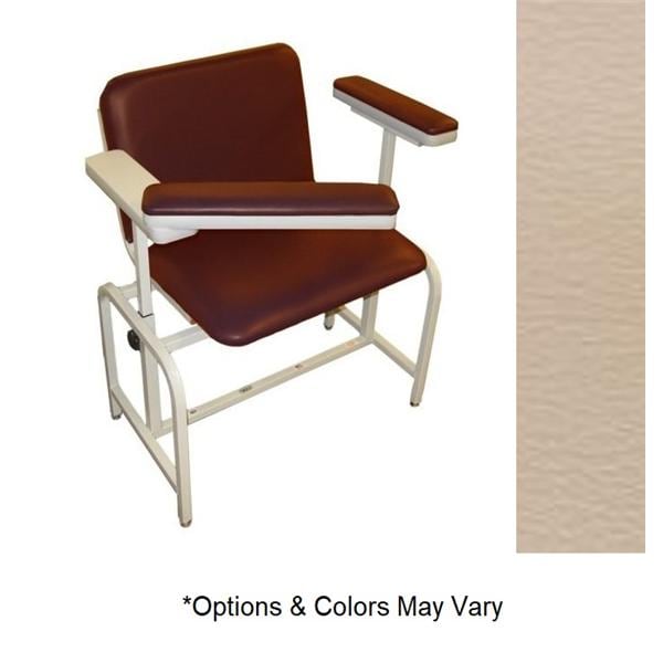 Unity Blood Draw Chair Taupe Powder Coated Steel Frame 450Lb Ea