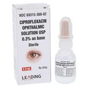 Ciprofloxacin HCl Ophthalmic Solution 0.3% Bottle 2.5mL Each