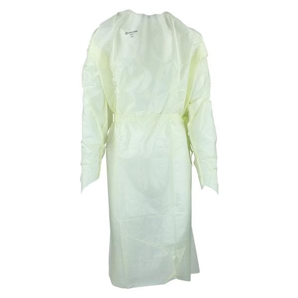 Isolation Gown AAMI Level 2 3 Layer SMS Large Yellow 100/Ca