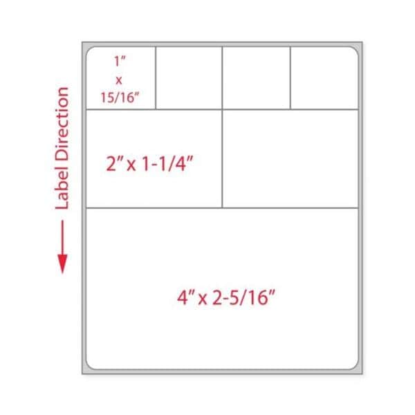 Cerner Direct Thermal Paper Label White 4x4.5" 2Rl/Ca